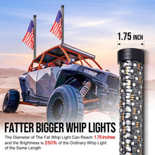 Load image into Gallery viewer, RF Remote+App Control  Dacning/Chasing Color Fat Strong LED Whip Lights for ATV/UTV/SXS