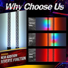 Load image into Gallery viewer, RF Remote+App Control  Dacning/Chasing Color Fat Strong LED Whip Lights for ATV/UTV/SXS